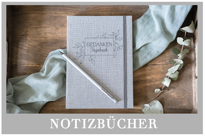 Graues Linum Notizbuch aus Leinen in DIN A5 mit Fadenheftung, Lesezeichen und 200 blanko cremefarbenen Seiten