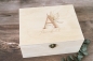 Preview: Holzbox Name / Initial / Floral - personalisiert