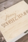 Preview: Holzbox "Schatztruhe" Einhorn - personalisiert
