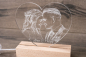Preview: Lampe Herz mit Foto und Personalisierung