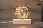 Preview: Lampe Herz mit Foto und Personalisierung
