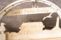 Preview: LED-Schwibbogen komplett aus Holz mit gravierter Ansicht von Schloss Hubertusburg und dem Schriftzug „Schloss Hubertusburg", umrahmt von Sternen, warmweißes Licht