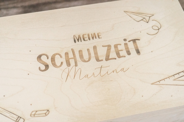 Holzbox "Meine Schulzeit"