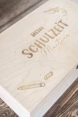 Holzbox "Meine Schulzeit"