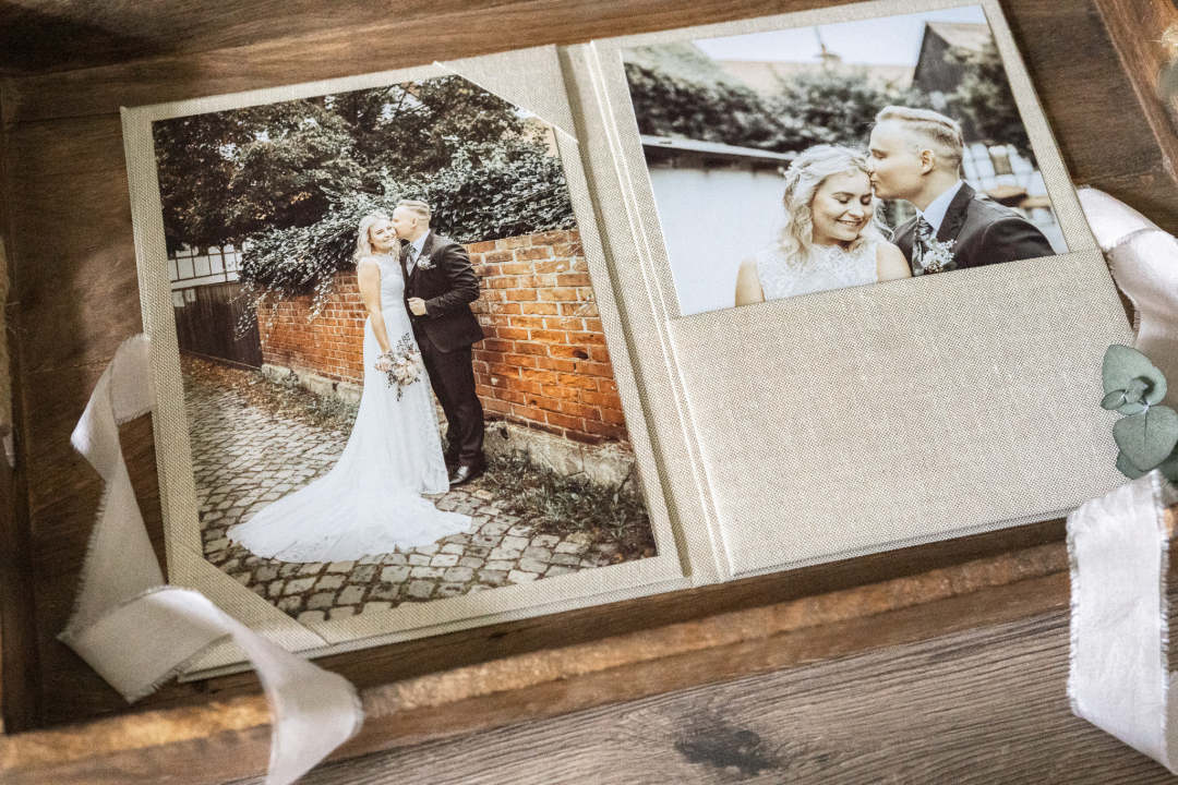 Leinen-Fotomappe mit UV-Druck – eigene Datei hochladen
