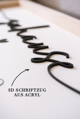 Preview: Holzschild „Lieblingsplatz“ mit 3D-Schriftzug – Dekoration aus Eschenholz