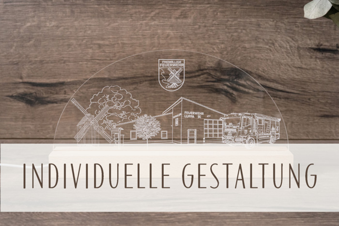 Individuelle LED Acrylglas-Lampe nach Wunsch | Logo, Motiv, Jubiläum