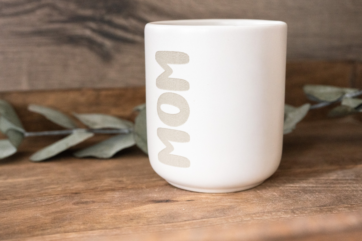 Keramikbecher mit Wunschtext