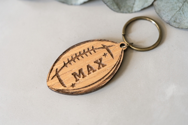 Schlüsselanhänger Football mit Personalisierung