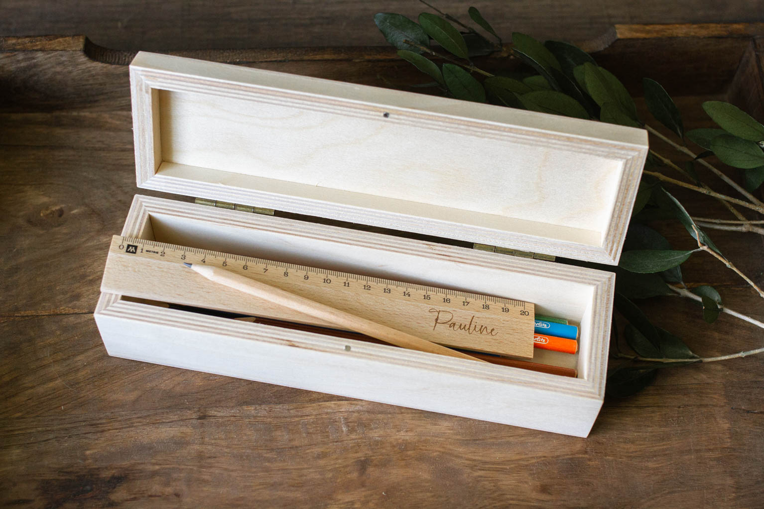 Kreativladen Holzwurm - Holzbox für Stifte
