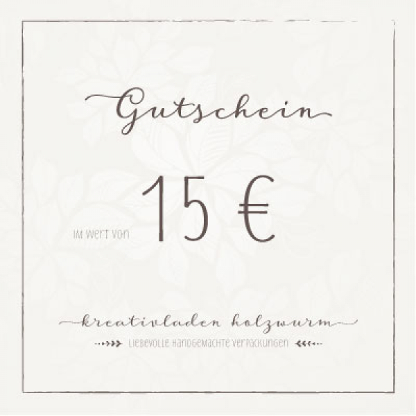 Gutschein Wert 15€