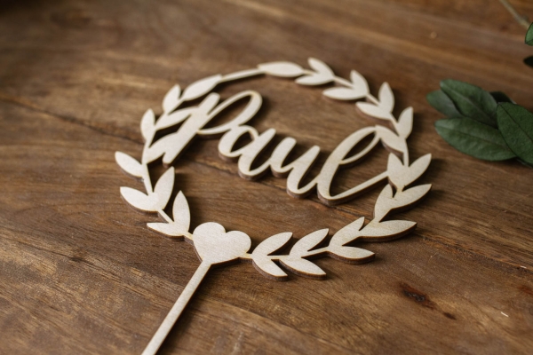 Cake Topper No.21- Kranz mit Name