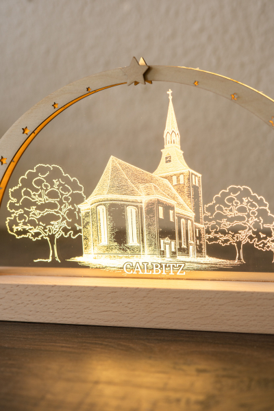 Schwibbogen Calbitz Kirche