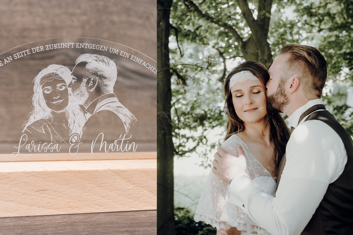 Lampe mit Foto und Personalisierung