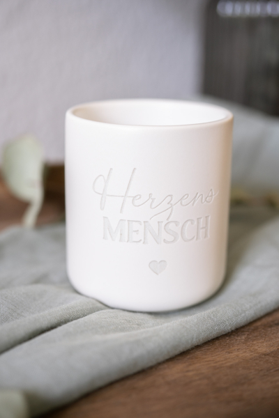 Keramikbecher „Herzensmensch“
