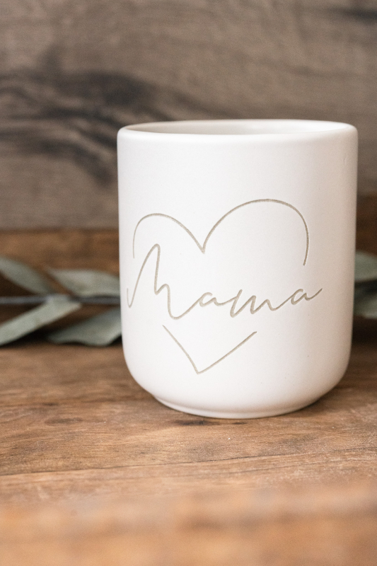 Keramikbecher Herz mit Personalisierung